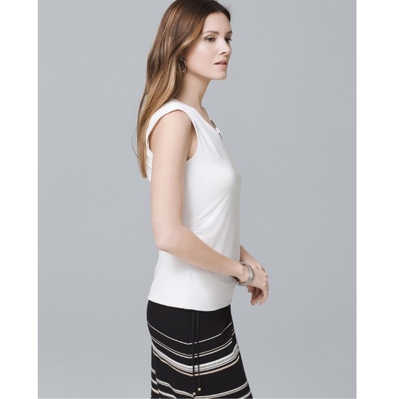 WHBM | Bar-Hardware Sleeveless Top - Picture 3 of 15